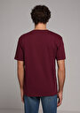 thumb-Comfort Fit Yuvarlak Yaka Düz Erkek Mor Kısa Kol Tişört