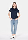 thumb-Mom Fit   Kadın Light İndigo Denim Jean Pantolon