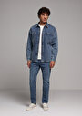 thumb-Regular Fit   Erkek Mid İndigo Denim Jean Pantolon