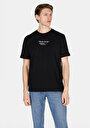 thumb-Comfort Fit Yuvarlak Yaka Düz Erkek Siyah Kısa Kol Tişört