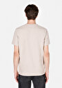 thumb-Regular Fit Yuvarlak Yaka Düz Erkek Bej Kısa Kol Tişört