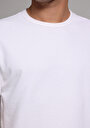 thumb-Comfort Fit Yuvarlak Yaka Düz Erkek Beyaz Kısa Kol Tişört