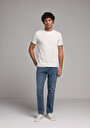 thumb-Regular Fit Yuvarlak Yaka Düz Erkek Beyaz Kısa Kol Tişört