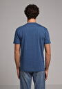 thumb-Regular Fit Yuvarlak Yaka Düz Erkek Mavi Kısa Kol Tişört