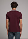 thumb-Regular Fit Polo Yaka Düz Erkek Mor Kısa Kol Tişört