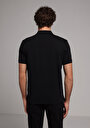 thumb-Regular Fit Polo Yaka Düz Erkek Siyah Kısa Kol Tişört
