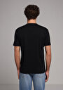 thumb-Regular Fit Yuvarlak Yaka Düz Erkek Siyah Kısa Kol Tişört