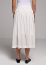 thumb-Midi Düz  Kadın Beyaz Etek