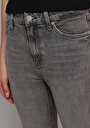 thumb-Regular Fit Orta Bel Bootcut Kadın Grey Denim Jean Pantolon