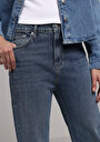 thumb-Straight Fit   Kadın Dark İndigo Denim Jean Pantolon