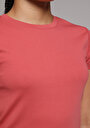thumb-Slim Fit Yuvarlak Yaka Düz Kadın Kirmizi Kısa Kol Tişört