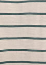 thumb-Regular Fit Yuvarlak Yaka Çizgili Erkek Bej Kısa Kol Tişört