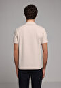 thumb-Regular Fit Polo Yaka Düz Erkek Bej Kısa Kol Tişört