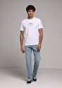 thumb-Regular Fit Yuvarlak Yaka Düz Erkek Beyaz Kısa Kol Tişört