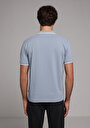 thumb-Regular Fit Polo Yaka Düz Erkek Mavi Kısa Kol Tişört