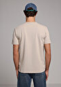 thumb-Regular Fit Yuvarlak Yaka Düz Erkek Bej Kısa Kol Tişört