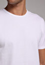 thumb-Regular Fit Yuvarlak Yaka Düz Erkek Beyaz Kısa Kol Tişört