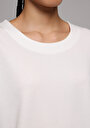 thumb-Regular Fit Yuvarlak Yaka Düz Kadın Beyaz Kısa Kol Tişört