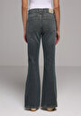 thumb-Regular Fit Orta Bel Bootcut Kadın Over Dyed Denim Jean Pantolon