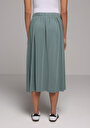 thumb-Regular Fit Düz  Kadın Yeşil Etek