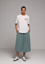 thumb-Regular Fit Düz  Kadın Yeşil Etek