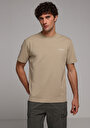 thumb-Comfort Fit Yuvarlak Yaka Düz Erkek Bej Kısa Kol Tişört
