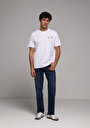 thumb-Comfort Fit Yuvarlak Yaka Düz Erkek Beyaz Kısa Kol Tişört