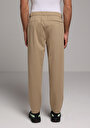 thumb-Regular Fit Orta Bel Düz Erkek Bej Eşofman Altı