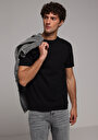 thumb-Regular Fit Yuvarlak Yaka Düz Erkek Siyah Kısa Kol Tişört
