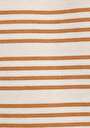 thumb-Regular Fit Yuvarlak Yaka Çizgili Erkek Kahverengi Kısa Kol Tişört