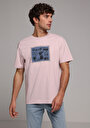 thumb-Comfort Fit Yuvarlak Yaka Düz Erkek Pembe Kısa Kol Tişört