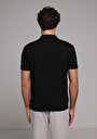 thumb-Regular Fit Polo Yaka Düz Erkek Siyah Kısa Kol Tişört