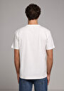 thumb-Comfort Fit Yuvarlak Yaka Düz Erkek Beyaz Kısa Kol Tişört