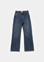 thumb-Straight Fit   Kadın Dark İndigo Denim Jean Pantolon