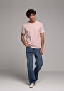 thumb-Regular Fit Yuvarlak Yaka Düz Erkek Pembe Kısa Kol Tişört