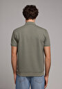 thumb-Regular Fit Polo Yaka Düz Erkek Yeşil Kısa Kol Tişört