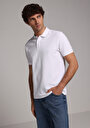 thumb-Regular Fit Polo Yaka Düz Erkek Beyaz Kısa Kol Tişört