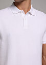 thumb-Regular Fit Polo Yaka Düz Erkek Beyaz Kısa Kol Tişört