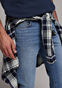 thumb-Slim Fit   Erkek Mid İndigo Denim Jean Pantolon