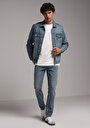 thumb-Straight Fit   Erkek Light İndigo Denim Jean Pantolon
