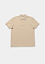 thumb-Regular Fit Polo Yaka Düz Erkek Sari Kısa Kol Tişört