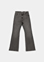 thumb-Regular Fit Orta Bel Bootcut Kadın Grey Denim Jean Pantolon