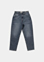 thumb-Mom Fit   Kadın Mid İndigo Denim Jean Pantolon