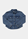 thumb-Regular Fit   Kadın Mid İndigo Denim Shacket