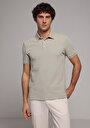 thumb-Regular Fit Polo Yaka Düz Erkek Yeşil Kısa Kol Tişört