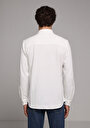 thumb-Regular Fit Shirt Neck Düz Erkek Beyaz Uzun Kol Gömlek
