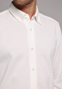 thumb-Regular Fit Shirt Neck Düz Erkek Beyaz Uzun Kol Gömlek
