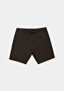 thumb-Regular Fit Orta Bel Düz Erkek Kahverengi Şort