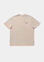 thumb-Comfort Fit Yuvarlak Yaka Düz Erkek Bej Kısa Kol Tişört
