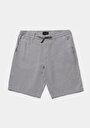 thumb-Regular Fit Orta Bel Düz Erkek Gri Şort